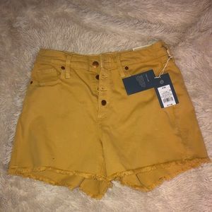NWT mustard yellow shorts